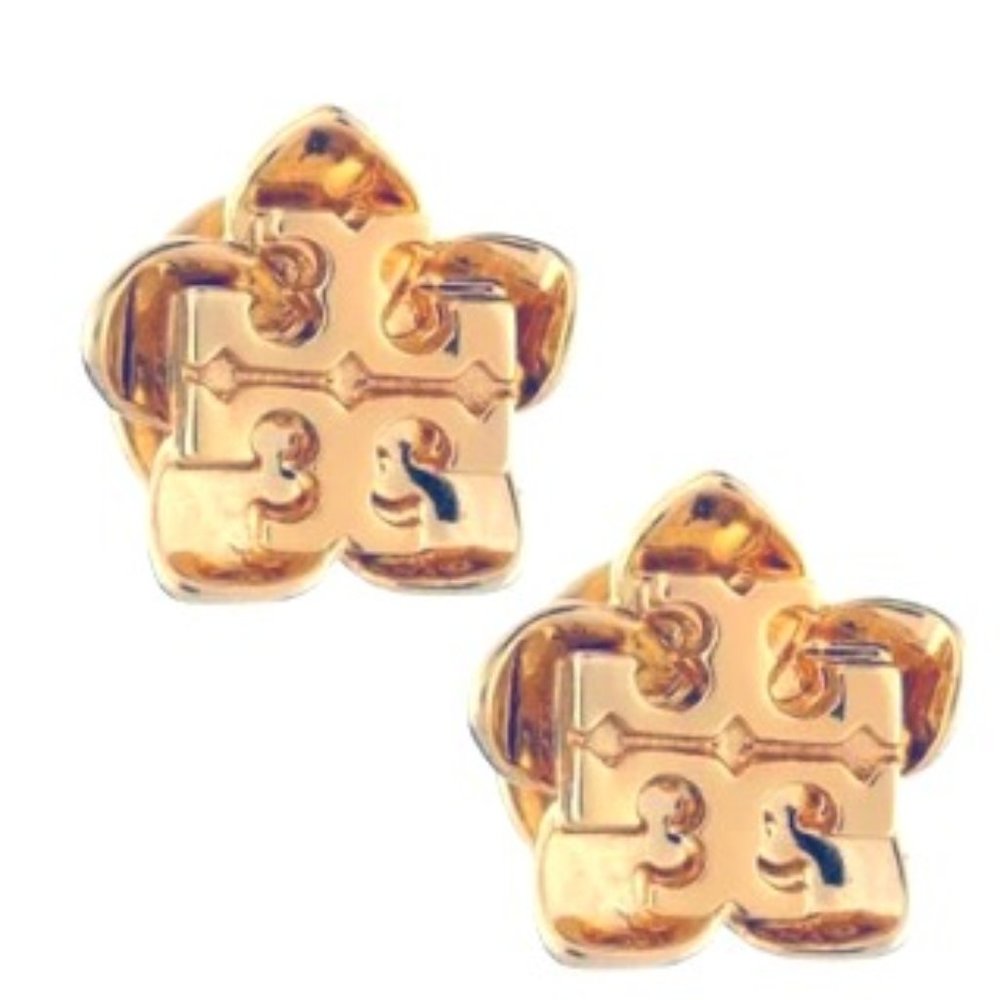 Tory Burch Floral Logo Stud